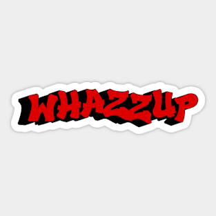 Whazzup Red/Black Sticker